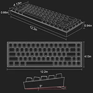 CASTOR K631 PRO - 65% BLUETOOTH + 2.4GHZ WIRELESS + WIRED RGB MECHANICAL KEYBOARD (RED SWITCH) overview 3