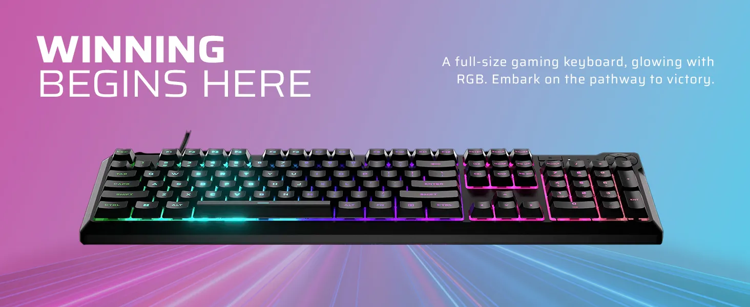 CORSAIR K55 CORE RGB Membrane Wired Gaming Keyboard (Black) overview 1