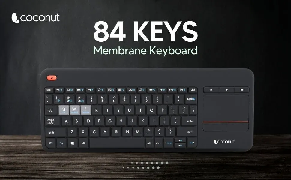 Coconut Bravo 3 Wireless Keyboard with Touchpad (White) overview 3
