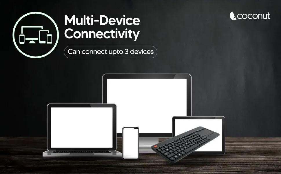 Coconut Bravo 3 Wireless Keyboard with Touchpad (White) overview 4