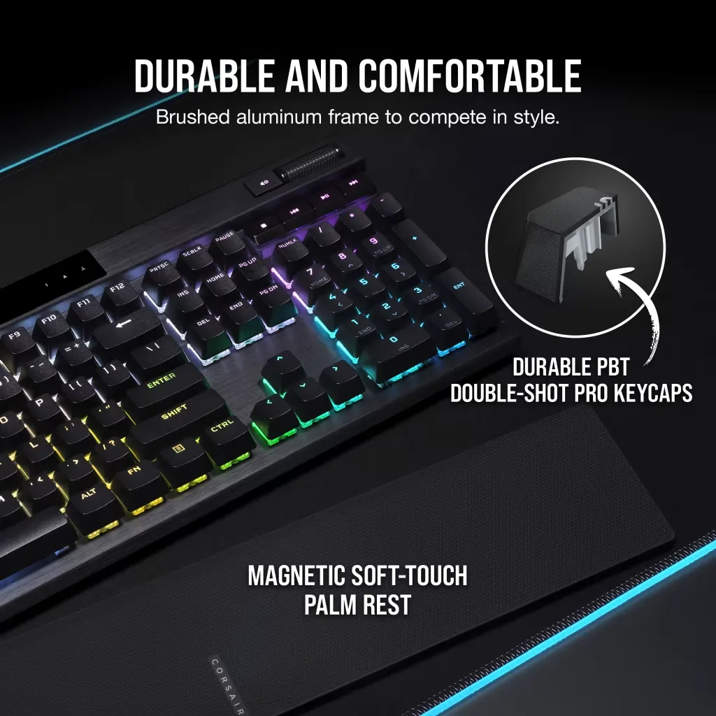 Corsair K70 RGB PRO Mechanical Gaming Keyboard, Backlit RGB LED (Cherry MX Speed Silver Keyswitch) overview 2