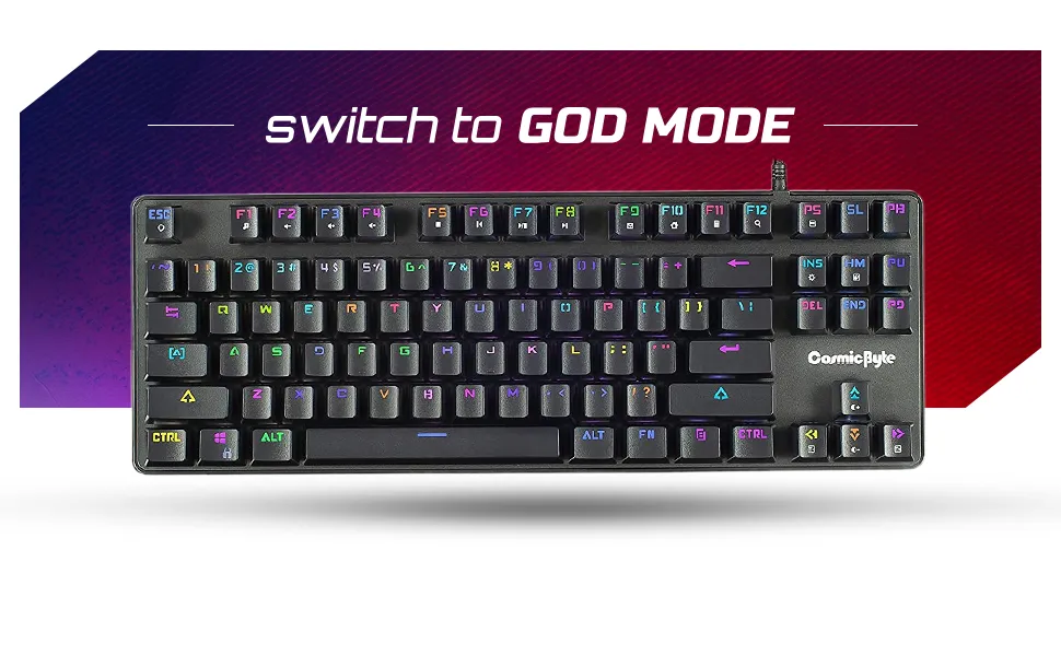 Cosmic Byte CB-GK-16 Firefly TKL Per Key RGB Mechanical Keyboard Outemu Blue overview 11