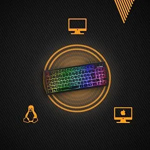 Cosmic Byte CB-GK-22 Veritas TKL Membrane Keyboard with RGB LED, Double Shot Keycaps and Sonic Spectrum overview 8