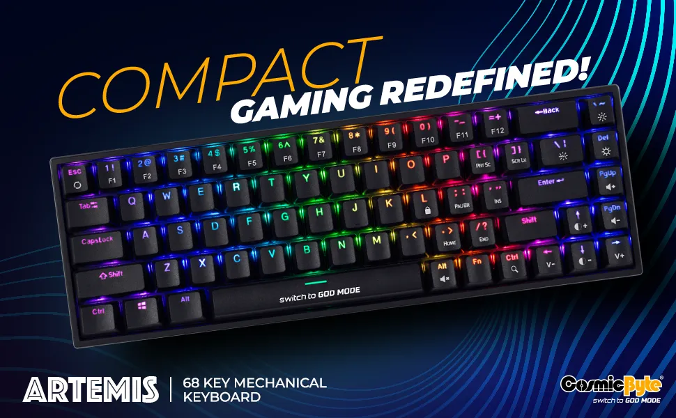Cosmic Byte CB-GK-23 Artemis RGB Wired Mechanical Keyboard overview 1