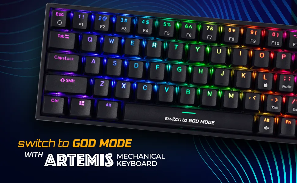 Cosmic Byte CB-GK-23 Artemis RGB Wired Mechanical Keyboard overview 9