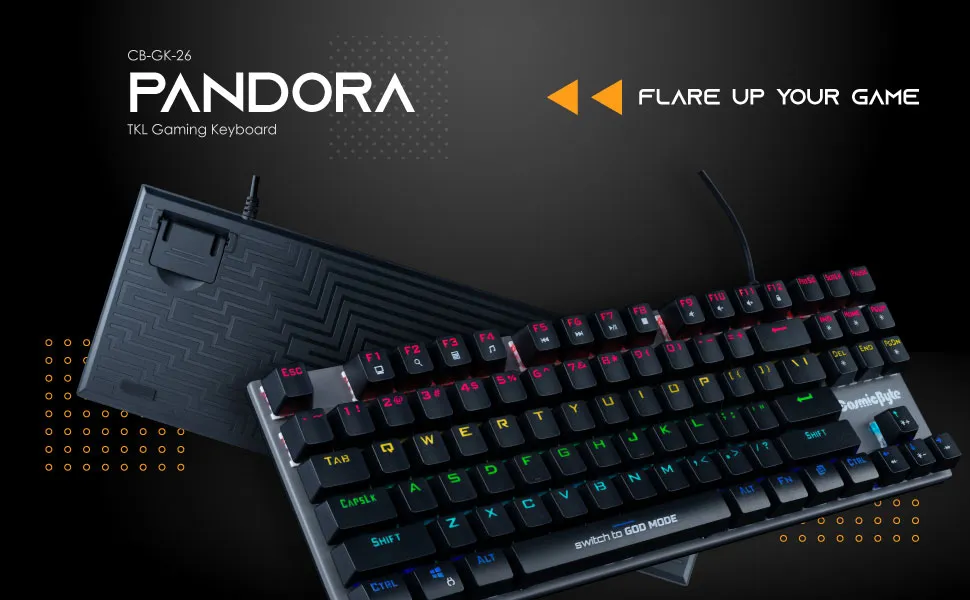 Cosmic Byte CB-GK-25 Pandora TKL RGB Wired Outemu Blue Switches Mechanical Keyboard overview 1