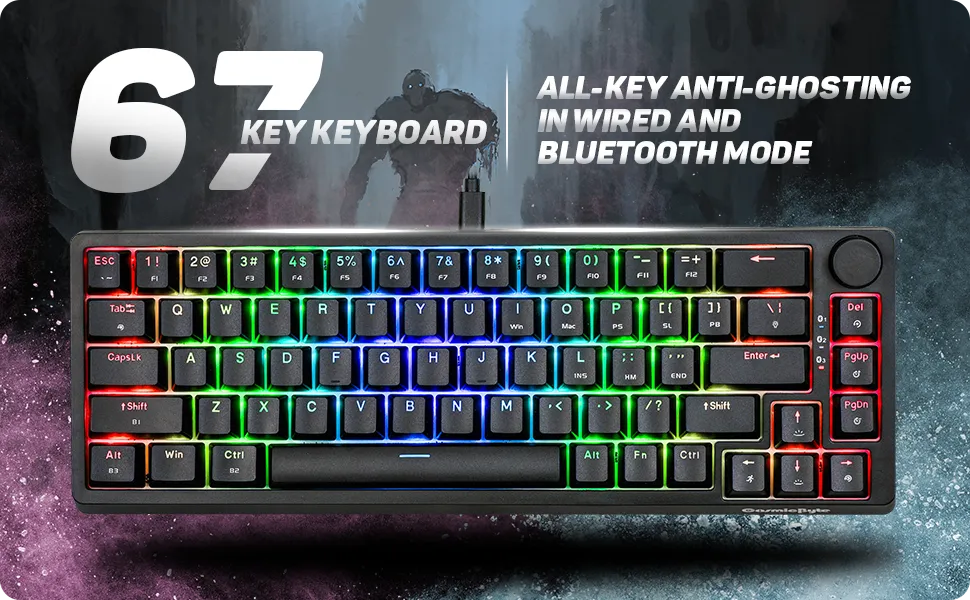 Cosmic Byte CB-GK-33 Astra Hot-Swappable Mechanical Wired &amp; Bluetooth Keyboard overview 4