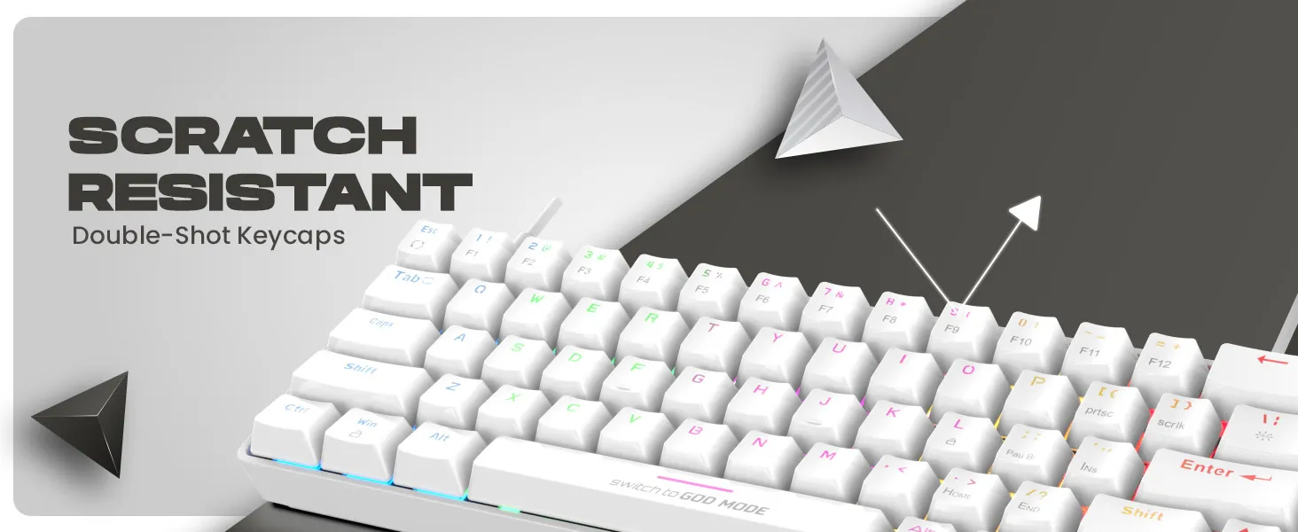 Cosmic Byte CB-GK-36 Artemis 68Key Wired Mechanical Keyboard with Outemu Swappable Blue Switches (White) overview 4