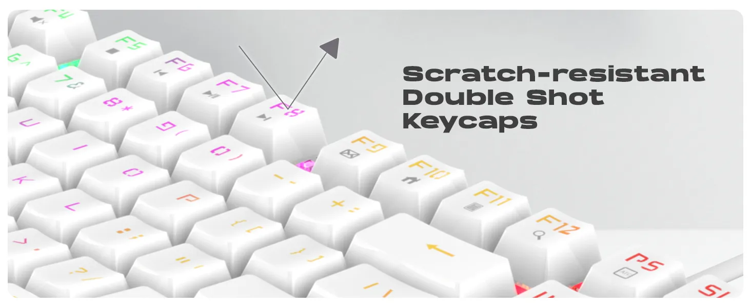 Cosmic Byte CB-GK-37 Firefly Per-Key RGB TKL Mechanical Keyboard with Swappable Outemu Red Switch (White) overview 11