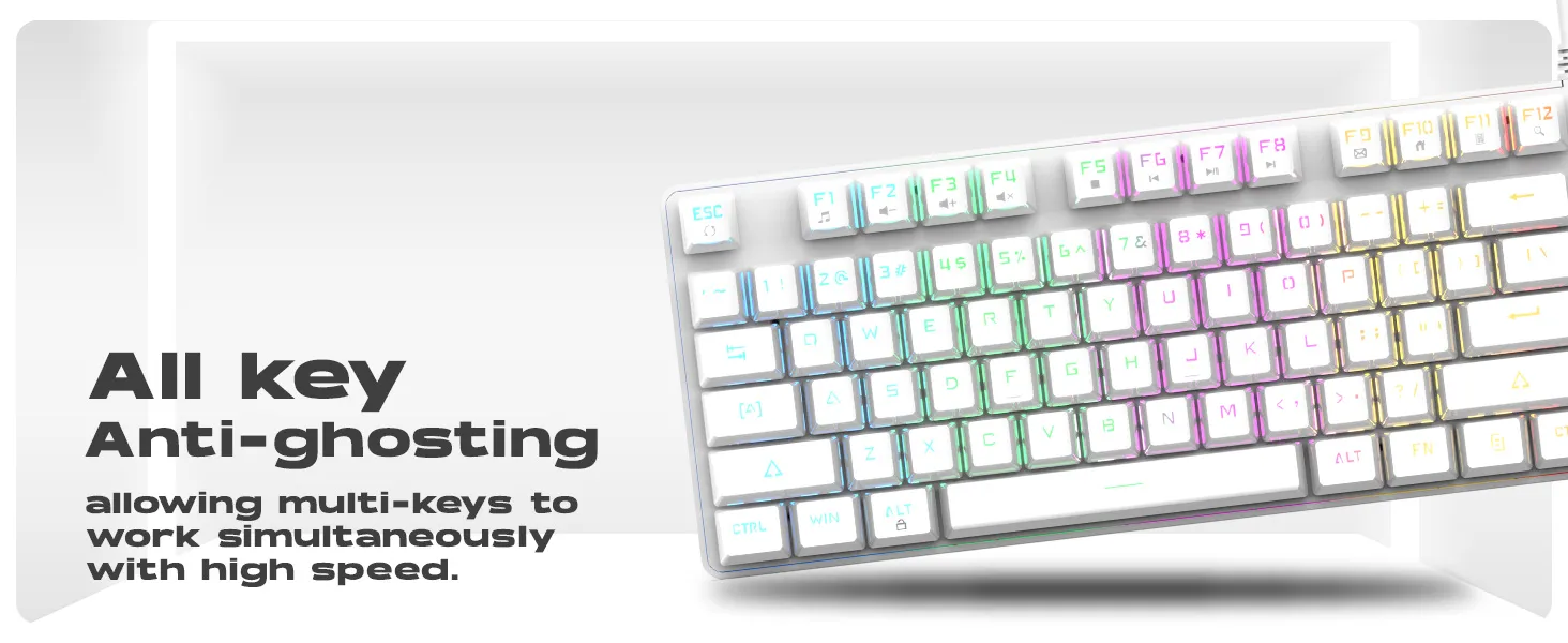 Cosmic Byte CB-GK-37 Firefly Per-Key RGB TKL Mechanical Keyboard with Swappable Outemu Red Switch (White) overview 18