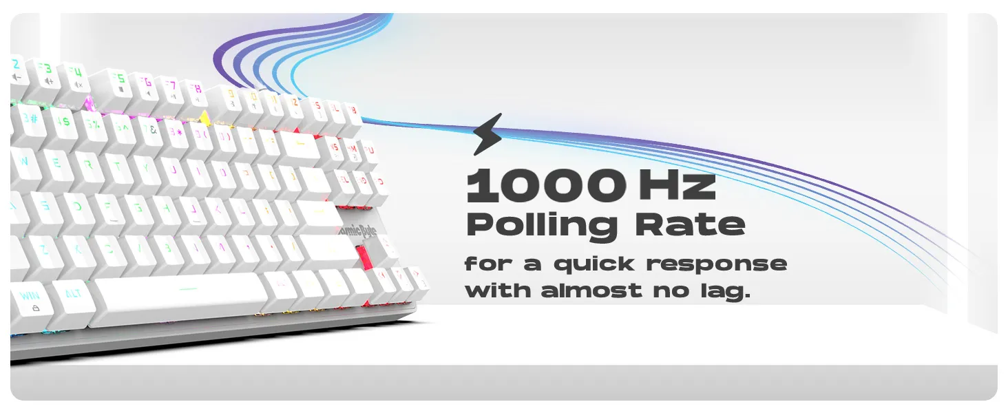 Cosmic Byte CB-GK-37 Firefly Per-Key RGB TKL Mechanical Keyboard with Swappable Outemu Red Switch (White) overview 19
