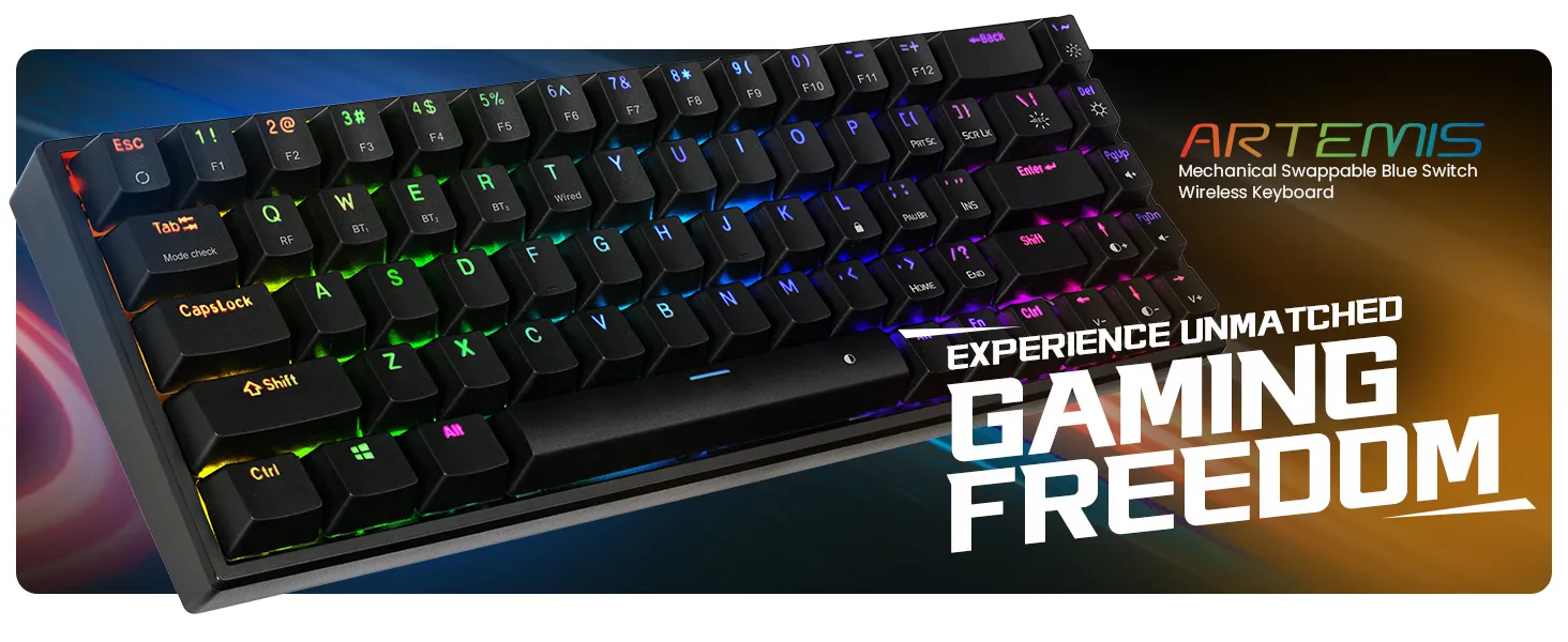 Cosmic Byte CB-GK-40 Artemis 68 Keys RGB Mechanical Keyboard overview 1