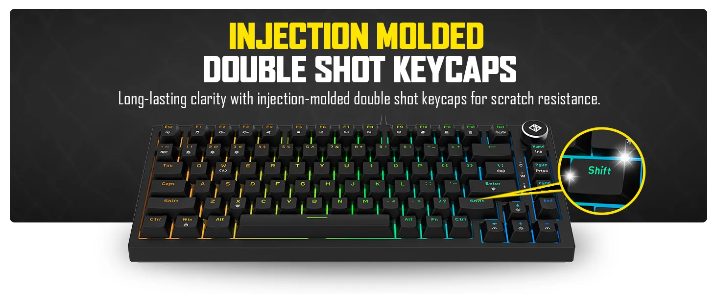 Cosmic Byte CB-GK-43 Phantom TKL Gasket Mechanical RGB Wired Keyboard (Black) overview 12
