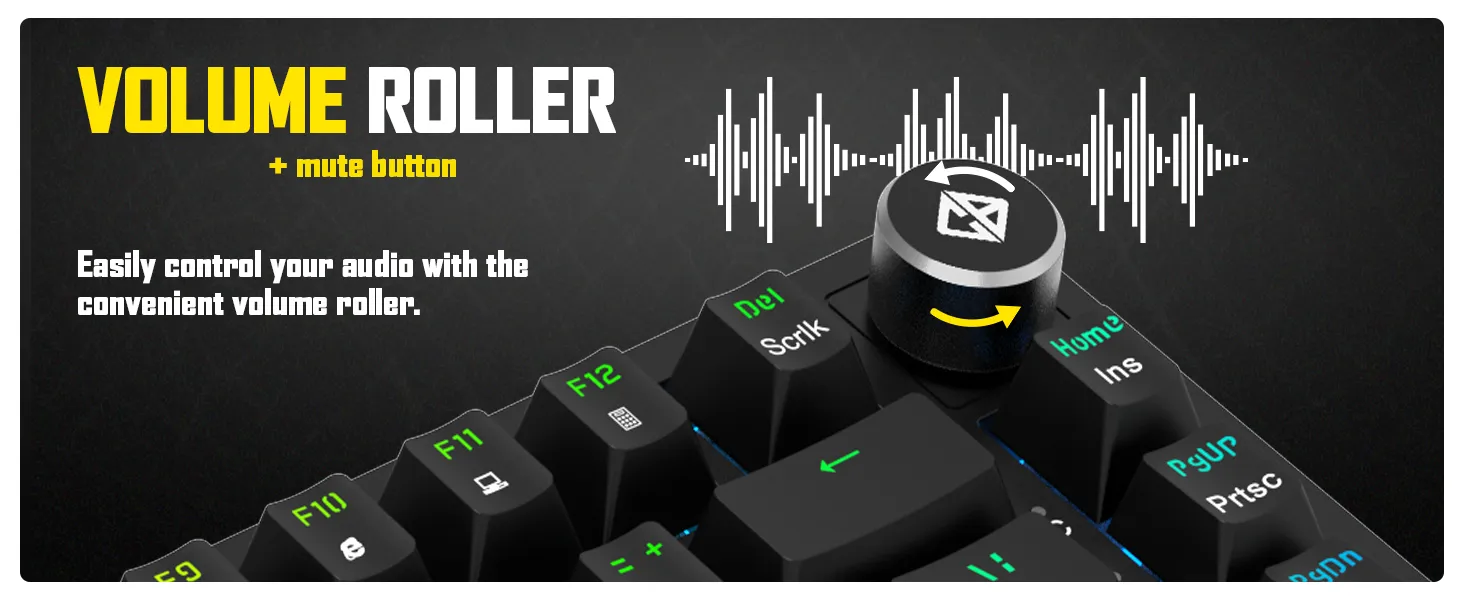Cosmic Byte CB-GK-43 Phantom TKL Gasket Mechanical RGB Wired Keyboard (Black) overview 5