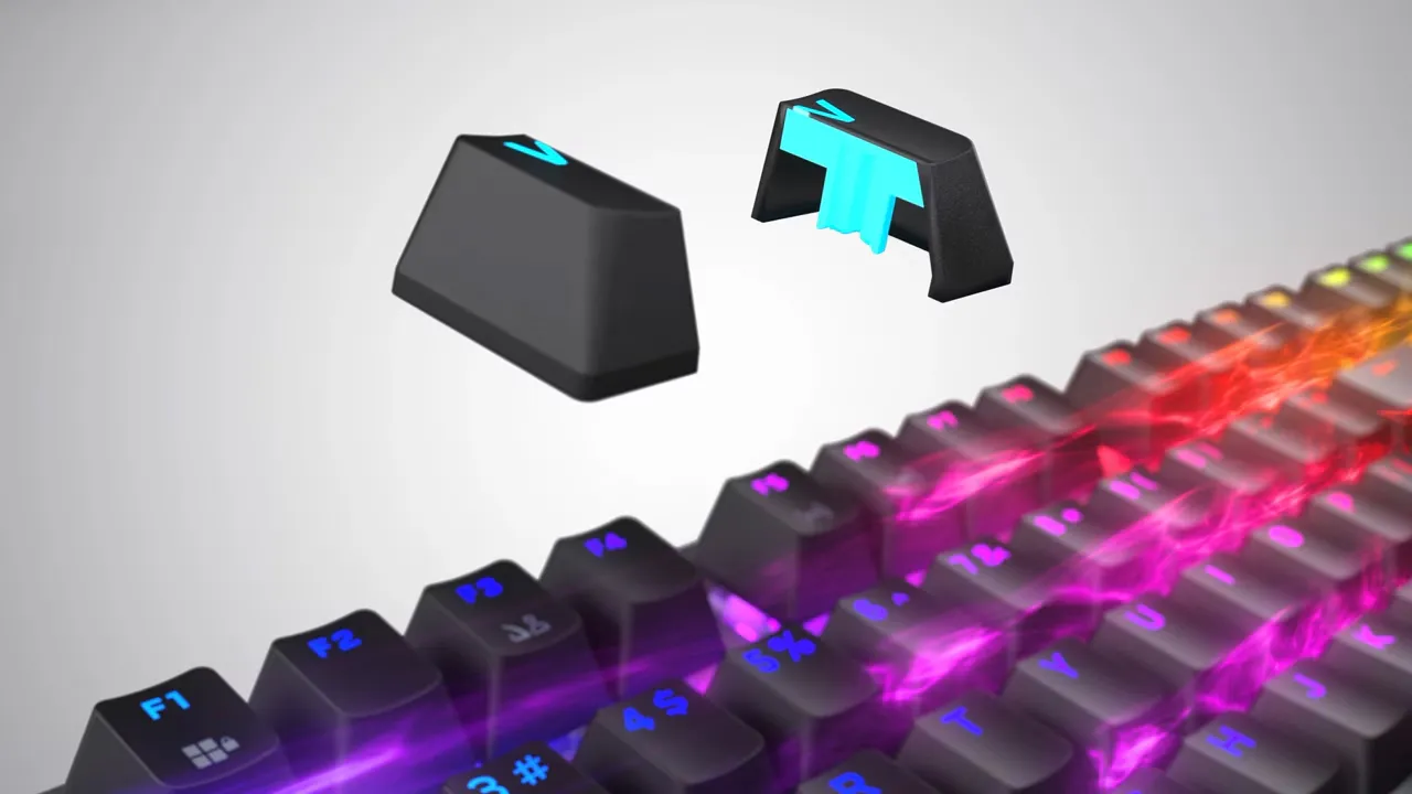 Dell Alienware AW920K Tri-Mode Wireless Backlit Mechanical Gaming Keyboard (Lunar Light) overview 5