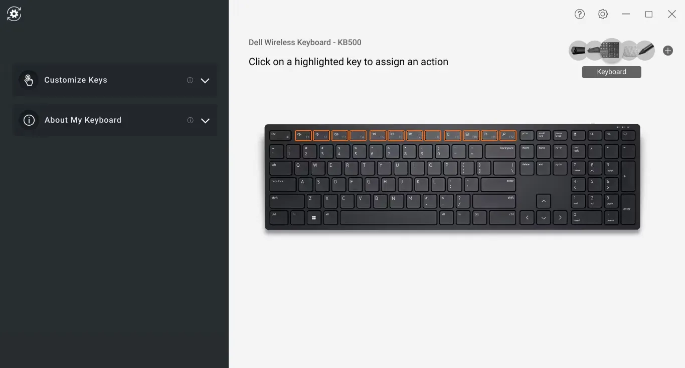 Dell KB500 Wireless Keyboard (Black) overview 2