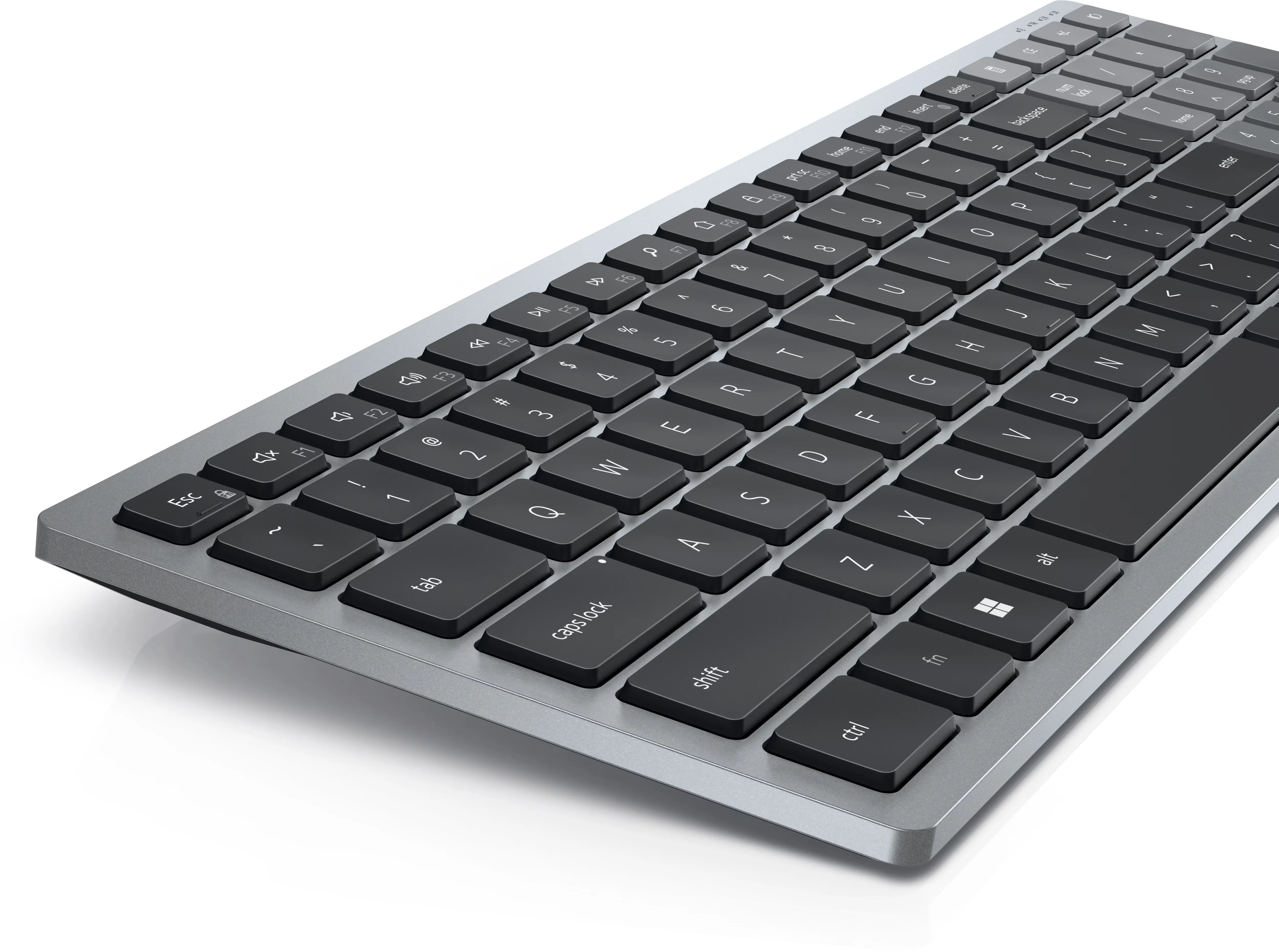 Dell KB740 Compact Multi-Device Wireless Keyboard (Gray) overview 2