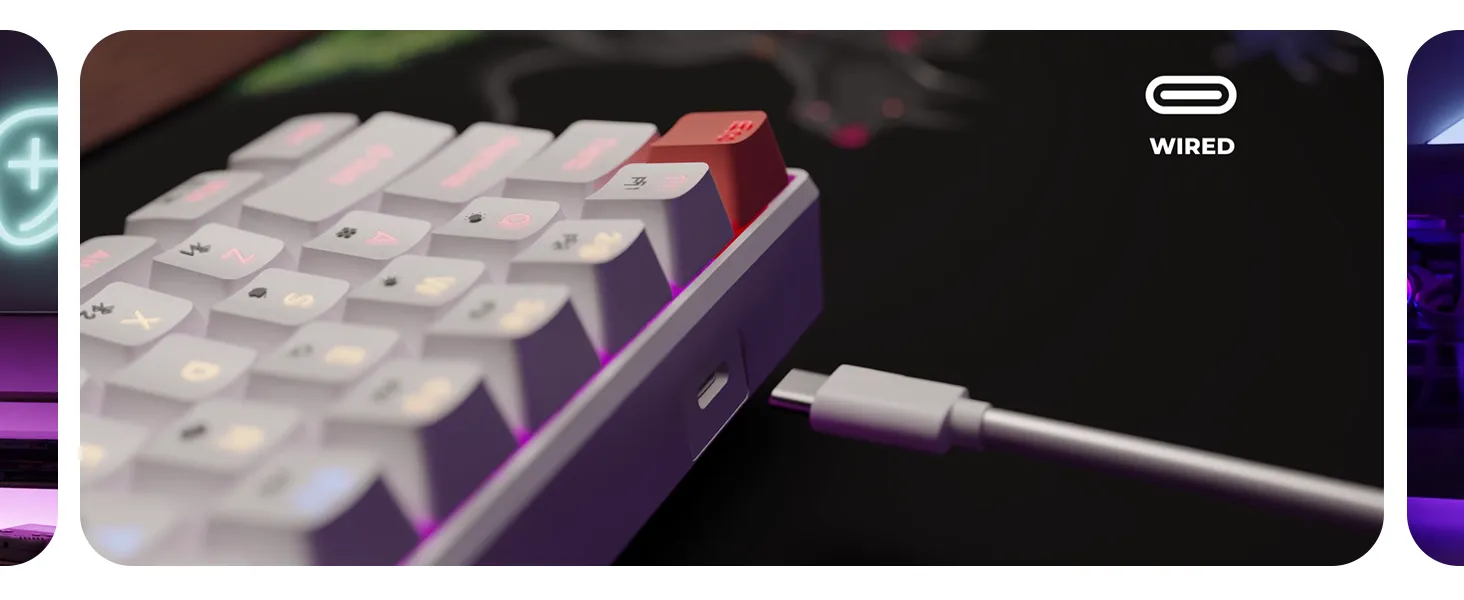 EvoFox Katana S Mini Wireless Mechanical Keyboard Red Switch - (Black) overview 2
