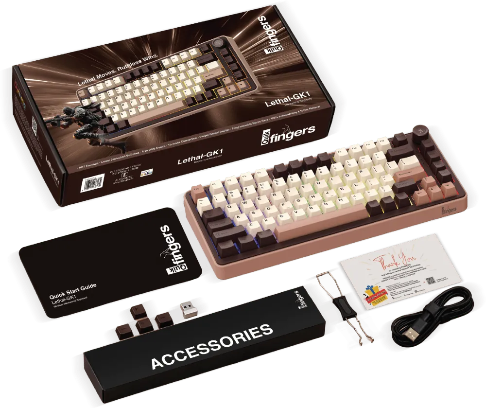 Fingers QuikFINGERS Lethal-GK1 Mechanical Gaming Keyboard overview 10
