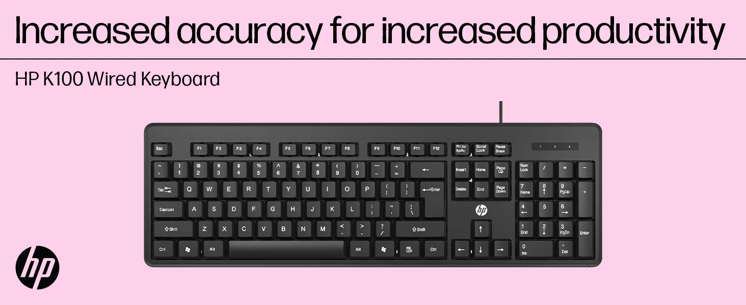 Hp K100 Wired Mechanical Switches Keyboard (7J4G1AA) overview 1