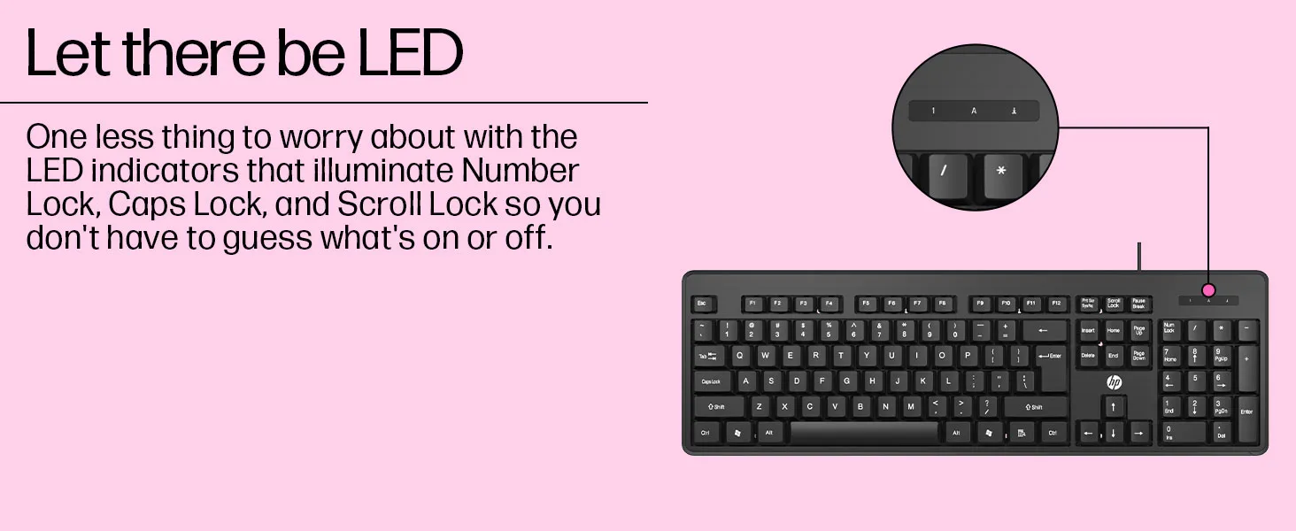 Hp K100 Wired Mechanical Switches Keyboard (7J4G1AA) overview 5