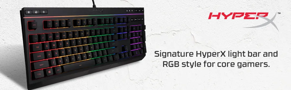 Hyper X Alloy Core Rgb Membrane Switches Keyboard overview 1