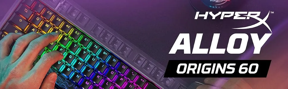 HyperX Alloy Origins 60 Mechanical Gaming Keyboard Red Linear Switches overview 1