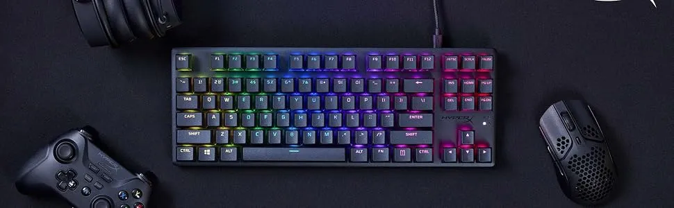 HyperX Alloy Origins Core PBT- Blue Mechanical Switch RGB Gaming Keyboard overview 1