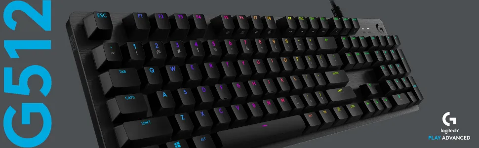 Logitech G512 Carbon Mechanical Gaming Keyboard GX Blue Switches overview 1
