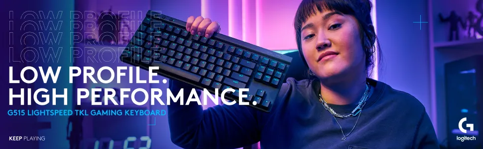 Logitech G515 LIGHTSPEED TKL Low Profile Wireless Gaming Keyboard (White) overview 1