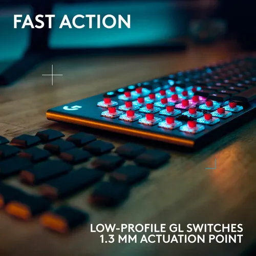 Logitech G915 X LIGHTSPEED Low-Profile Wireless RGB Mechanical Gaming Keyboard (Black, Tactile) overview 2