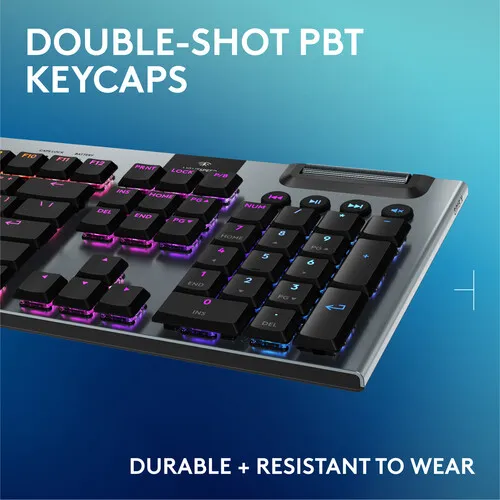 Logitech G915 X LIGHTSPEED Low-Profile Wireless RGB Mechanical Gaming Keyboard (Black, Tactile) overview 5