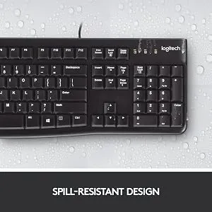 Logitech K120 Plug and Play USB Keyboard (Black) overview 3