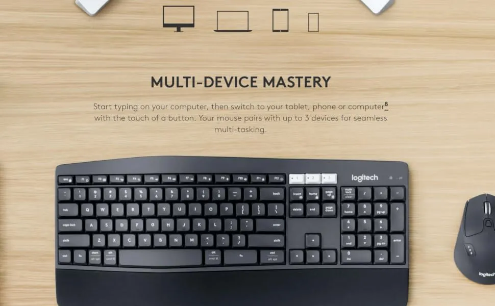 Logitech MK850 Performance Multi-Device Wireless Keyboard and Mouse Combo overview 4