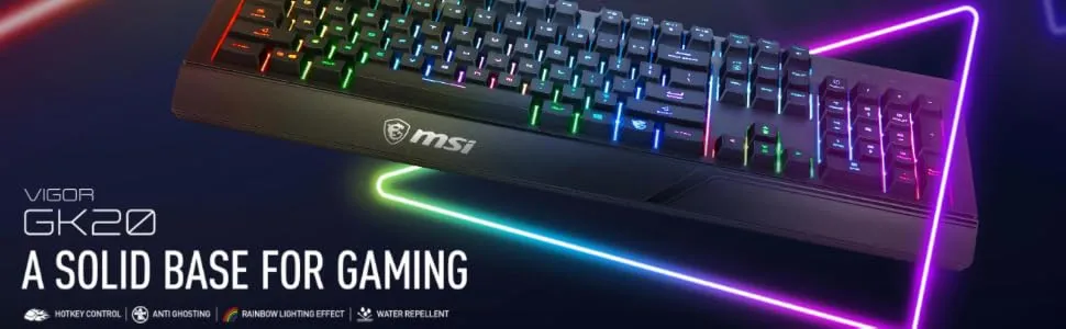 MSI VIGOR GK20 Wired Gaming Keyboard With Membrane Switches overview 1