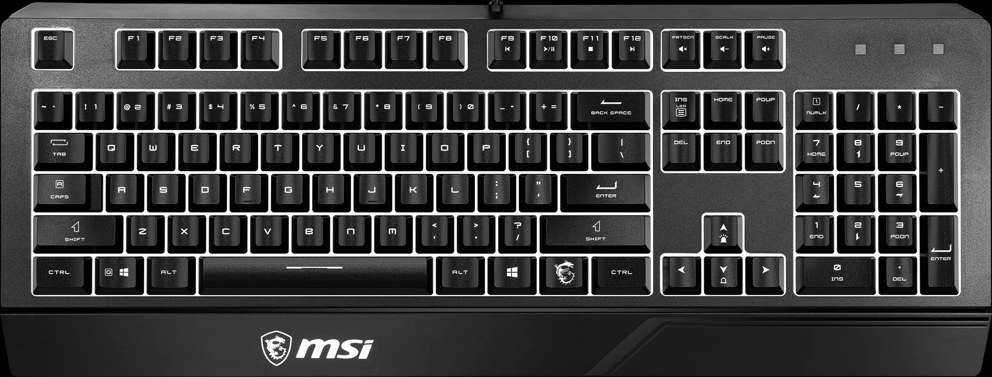 MSI VIGOR GK20 Wired Gaming Keyboard With Membrane Switches overview 3