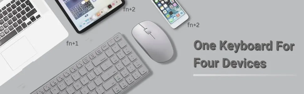 RAPOO 9300M Multi Mode Wireless Keyboard and Mouse Combo (White) overview 5