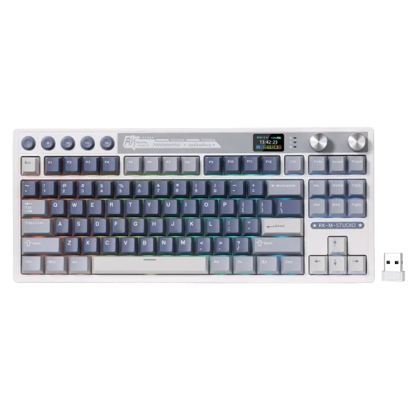 RK ROYAL KLUDGE M87 Wireless Gaming Keyboard Blue Switch - Blue