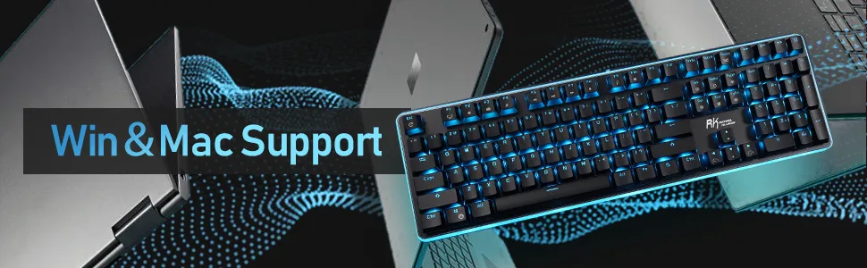 RK ROYAL KLUDGE RK918 Wired Mechanical Keyboard Blue Switch - Black overview 2