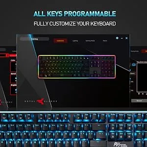 RK ROYAL KLUDGE RK918 Wired Mechanical Keyboard Brown Switch - Black overview 3