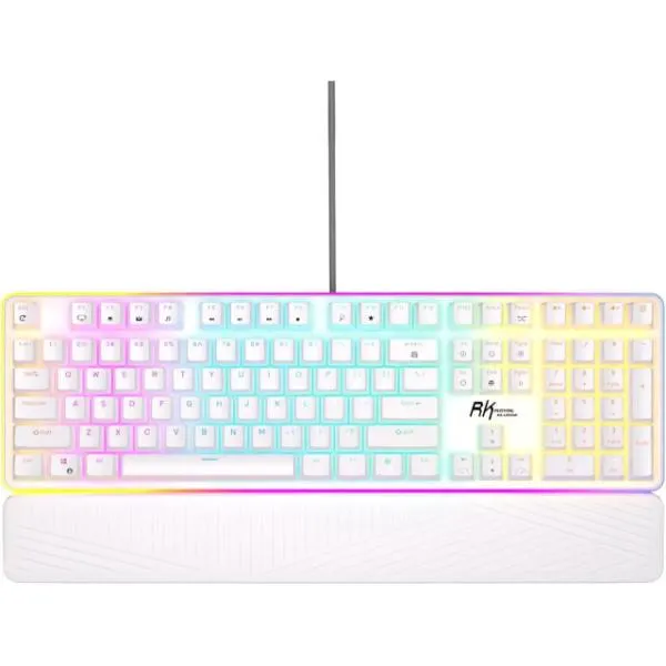 RK ROYAL KLUDGE RK918 Wired Mechanical Keyboard Red Switch - White