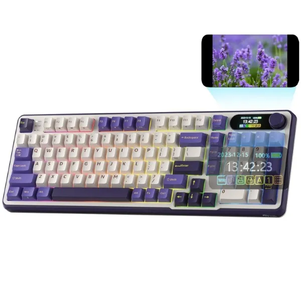 RK ROYAL KLUDGE S98 Mechanical Keyboard Blackberry Chartreuse Switch