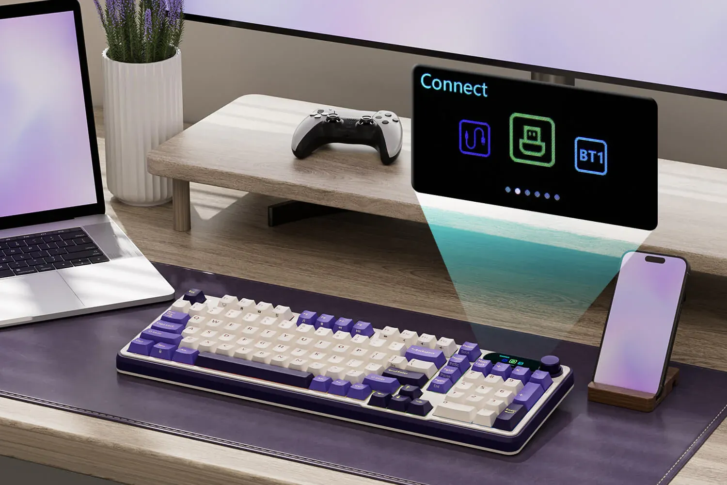 RK ROYAL KLUDGE S98 Mechanical Keyboard Light Cloud Brown Switch overview 12