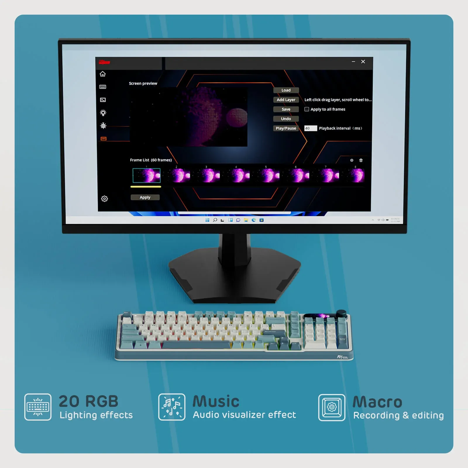 RK ROYAL KLUDGE S98 Mechanical Keyboard Light Cloud Chartreuse Switch overview 19