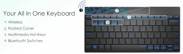 Rapoo 8000M Multi-Mode Keyboard & Mouse (Black) overview 2
