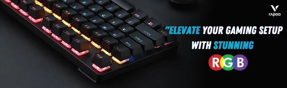 Rapoo V500 Pro Full Size RGB Mechanical Gaming Keyboard (Black) overview 3