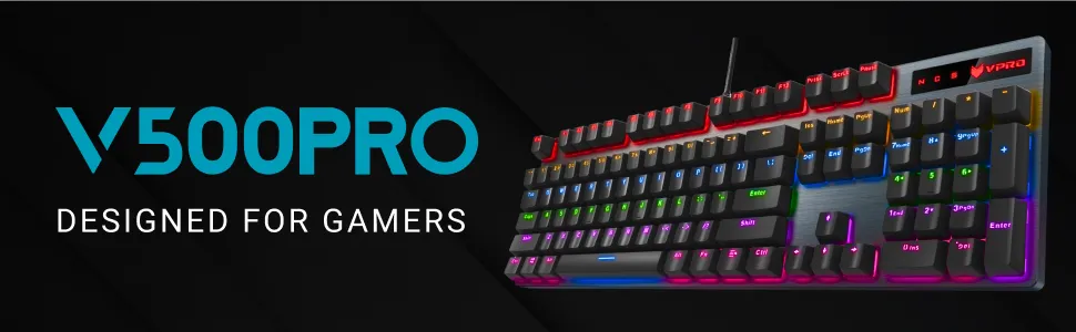 Rapoo V500 Pro Mechanical Gaming Keyboard (Black) overview 1