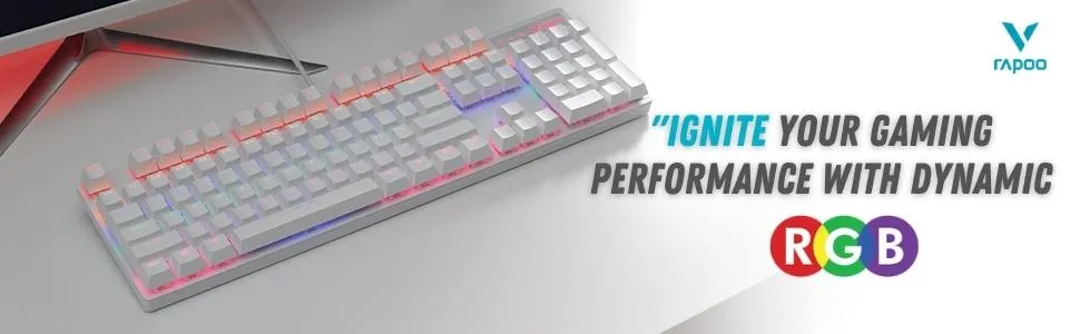 Rapoo V500PRO Mechanical Gaming Keyboard (White) overview 3