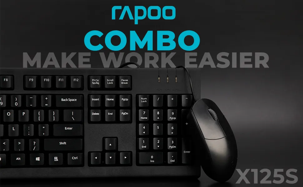 Rapoo X125S Wired Keyboard and Mouse Combo overview 1