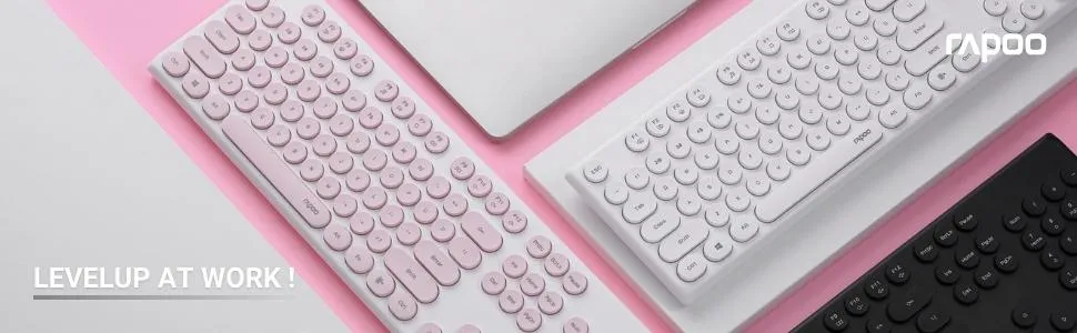 Rapoo X260 Wireless Keyboard and Mouse Combo set 2.4 Ghz with Type Writer Key overview 2